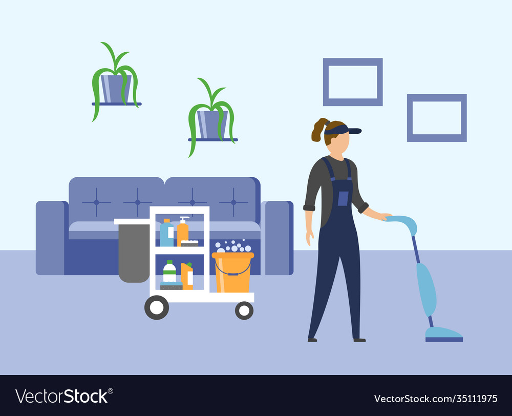 Cleaning service concept Royalty Free Vector Image