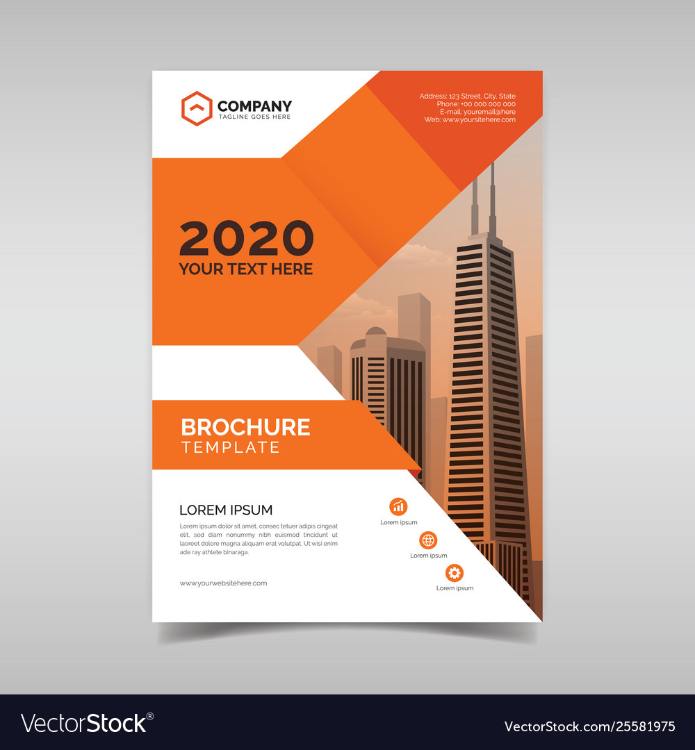 Corporate business brochure template Royalty Free Vector