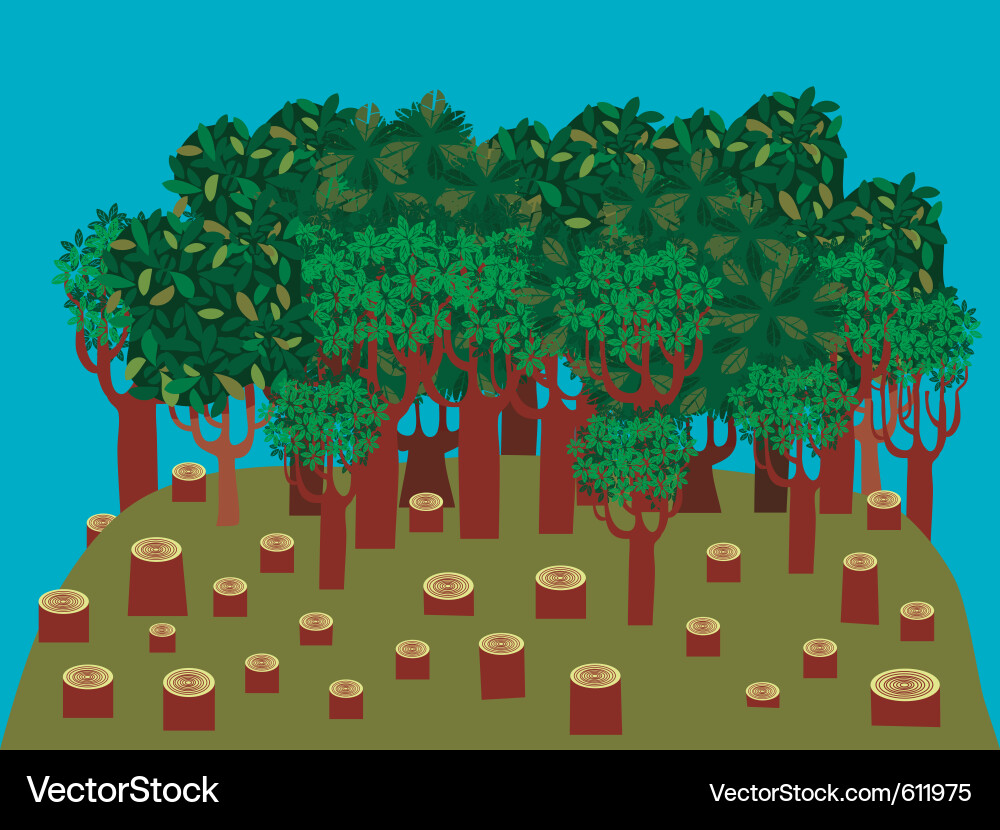 Deforestation Royalty Free Vector Image - VectorStock
