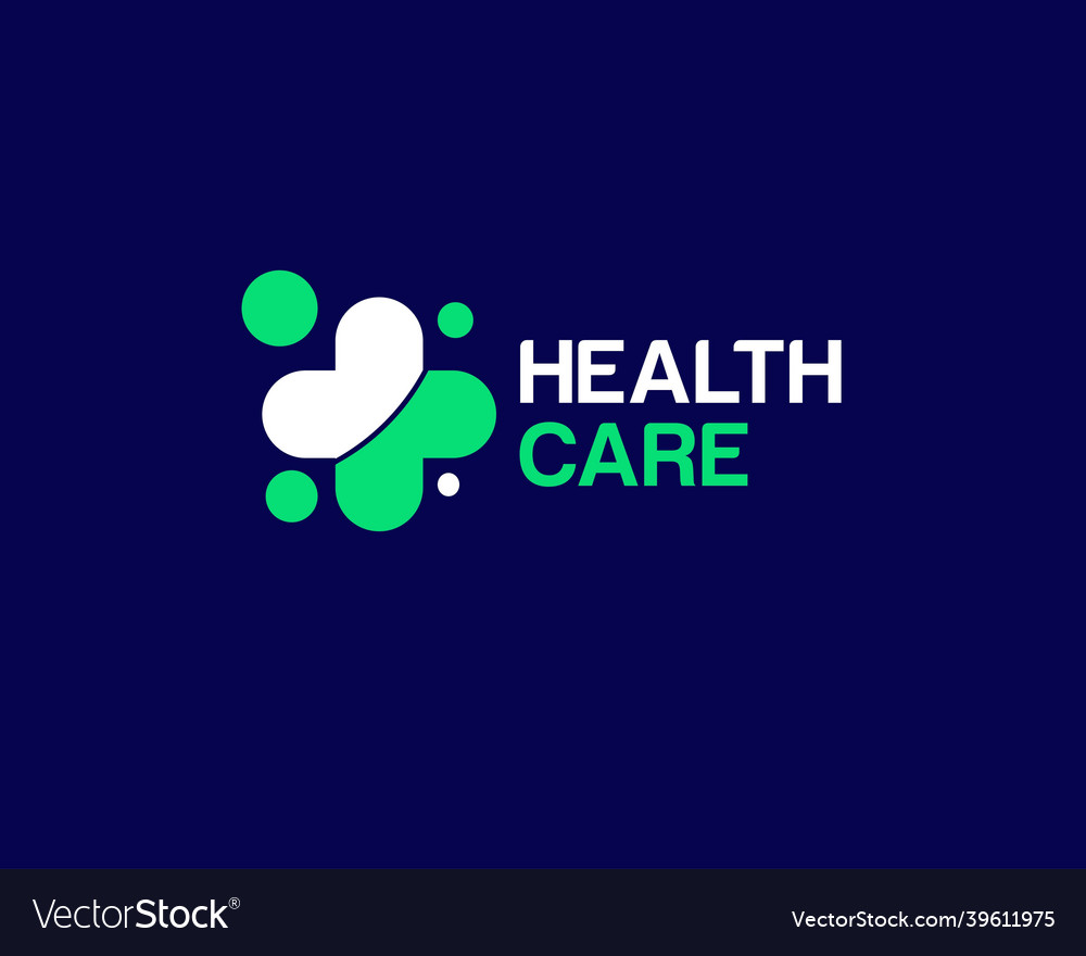 Plus health care logo designs for clinic Vector Image