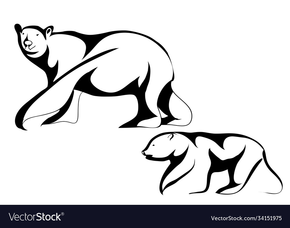 Polar bears Royalty Free Vector Image - VectorStock