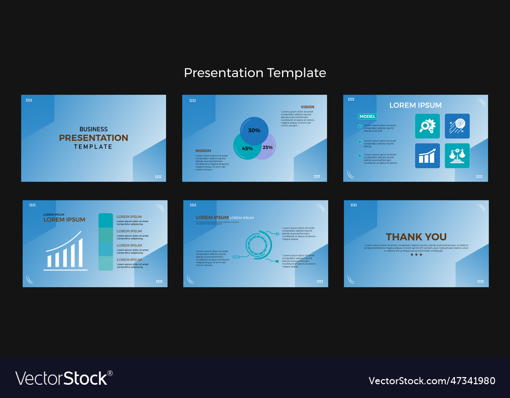 Business presentation template Royalty Free Vector Image