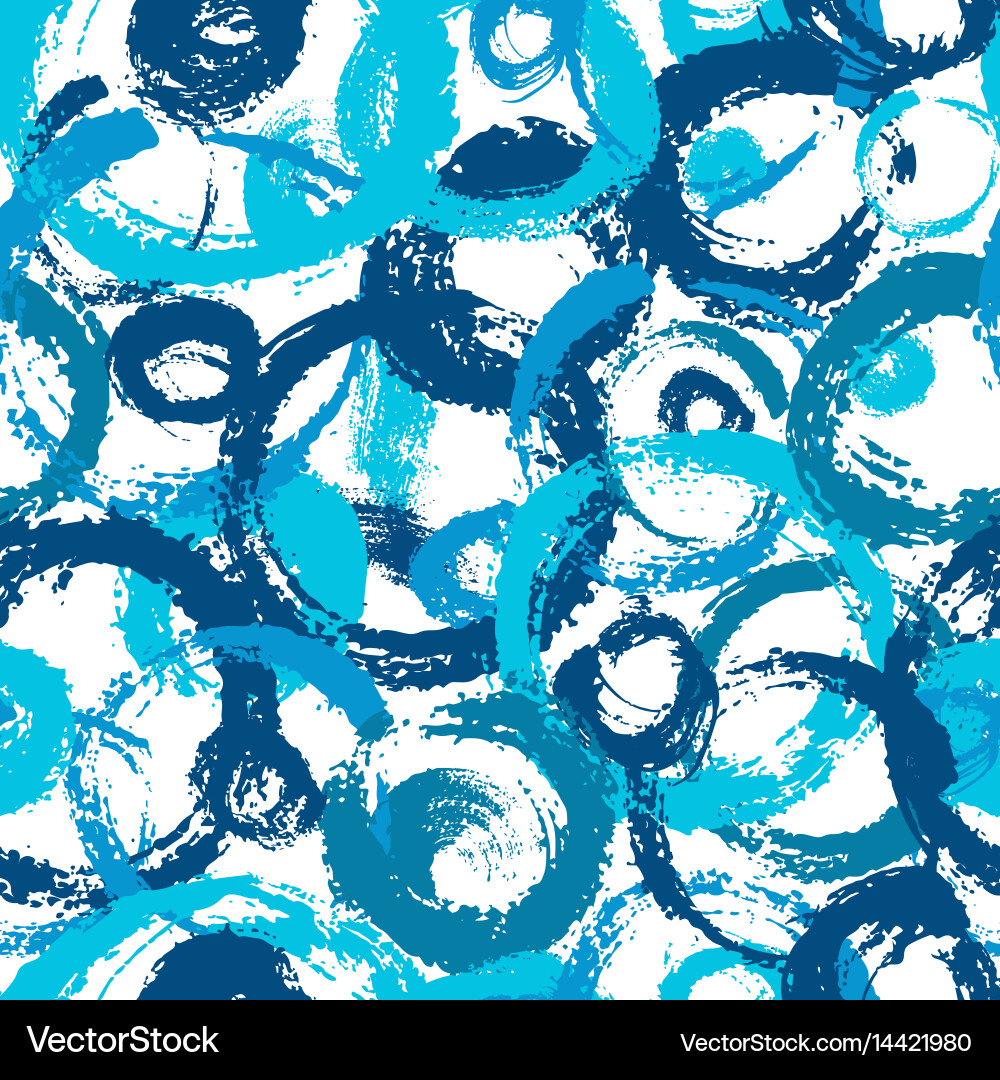 Seamless pattern with brush circles Royalty Free Vector