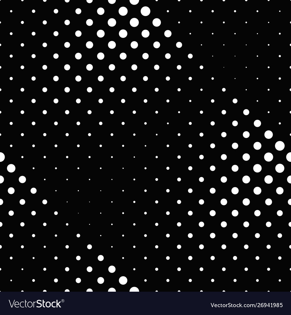 Black and white seamless abstract circle pattern Vector Image