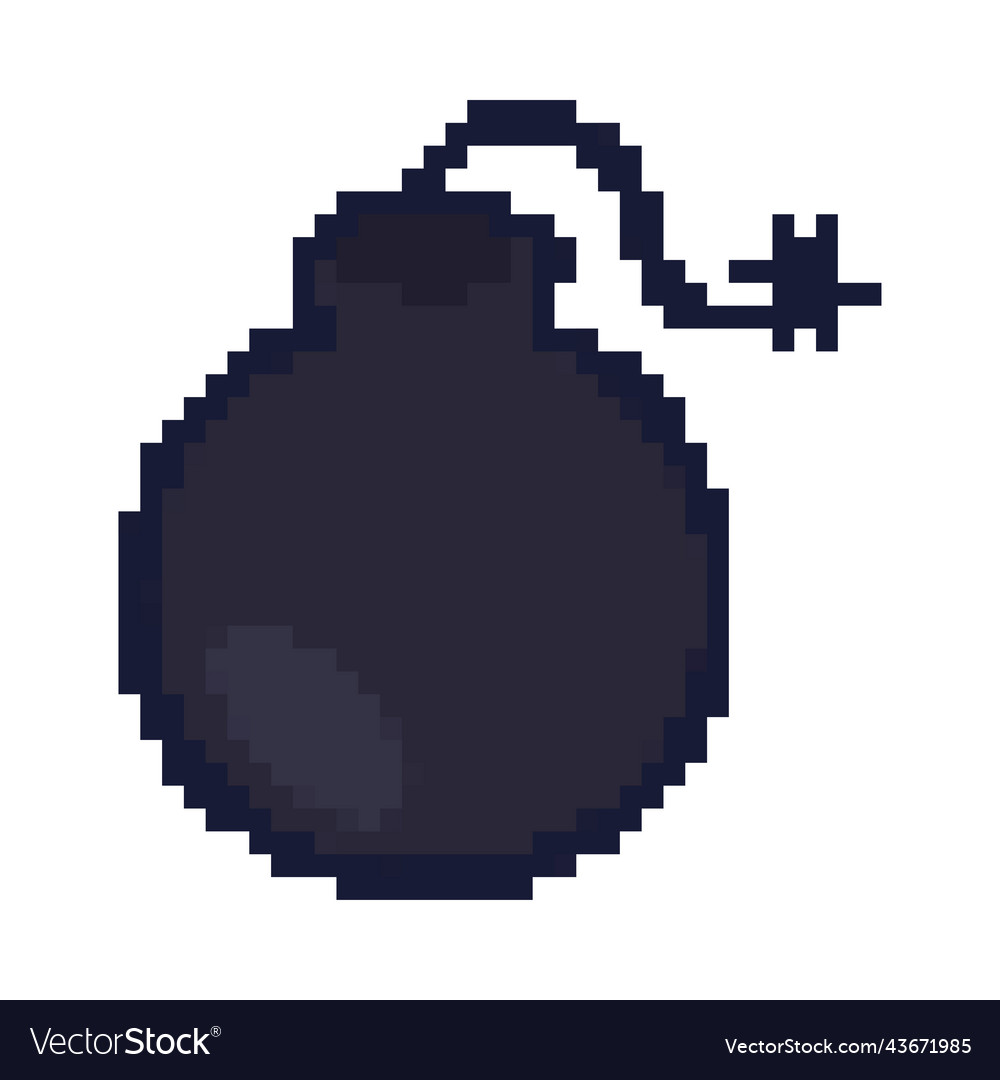 Bomb pixel art Royalty Free Vector Image - VectorStock