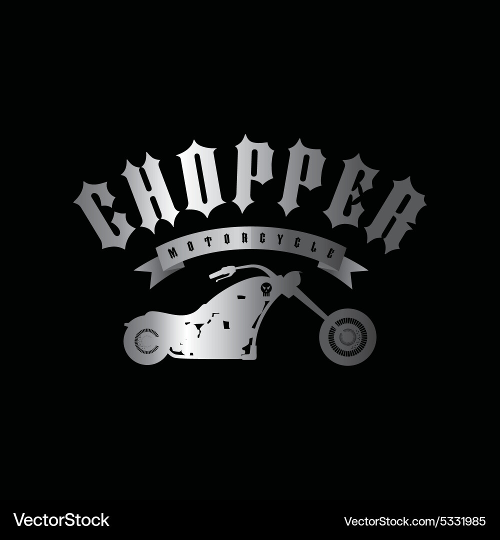 Chopper motorcycle Royalty Free Vector Image - VectorStock