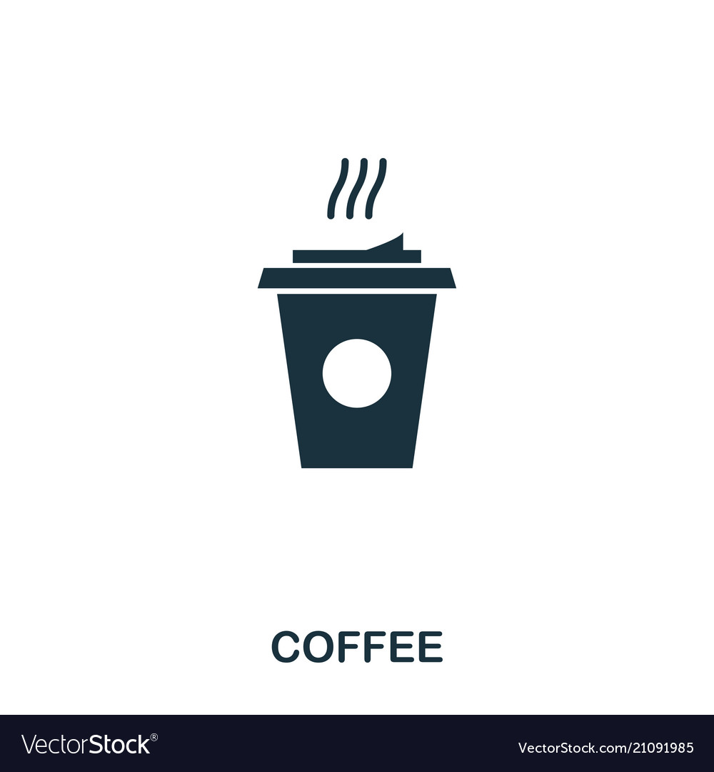 Coffee icon mobile apps printing and more usage Vector Image