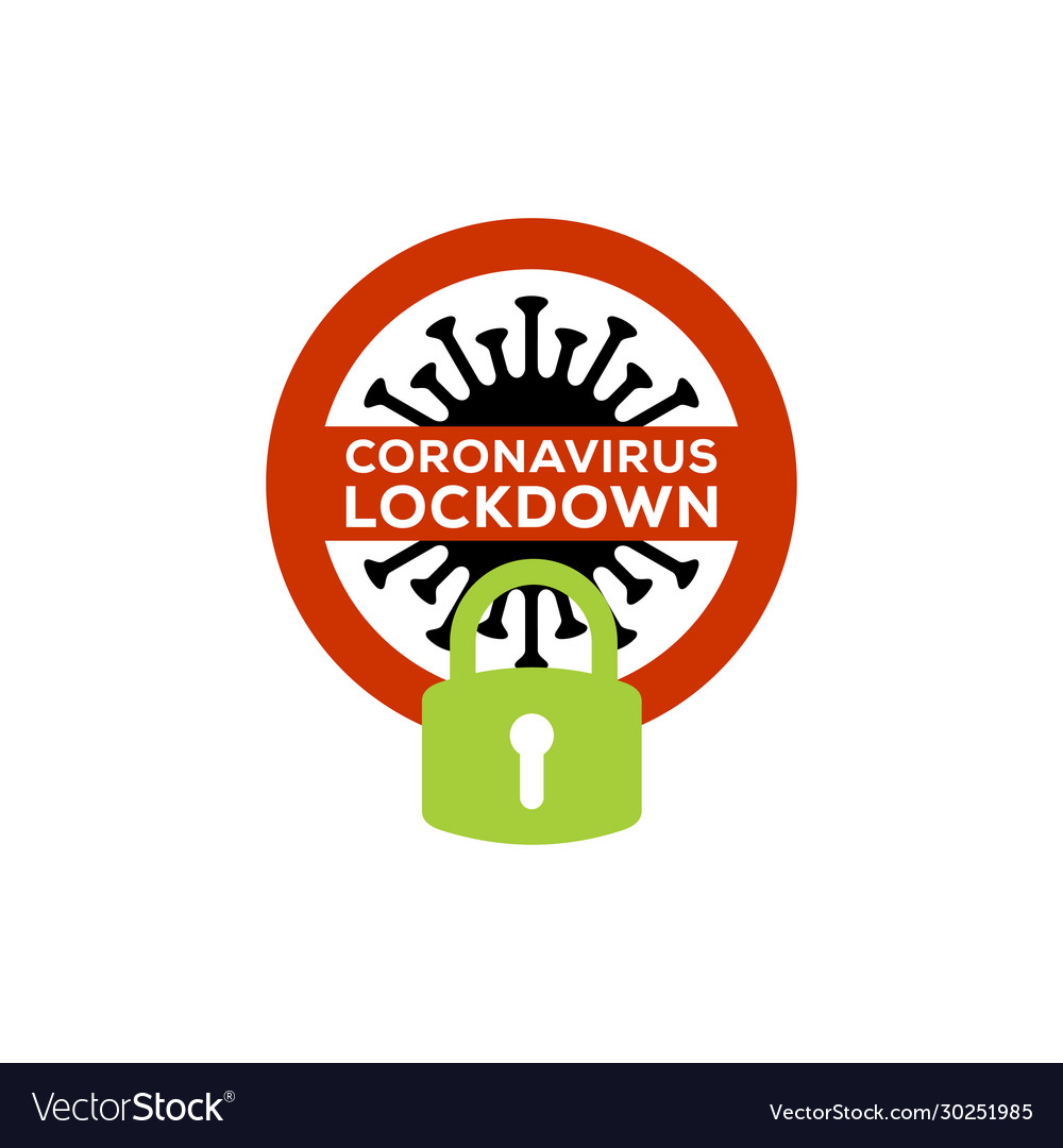 Coronavirus lockdown symbol pandemic Royalty Free Vector