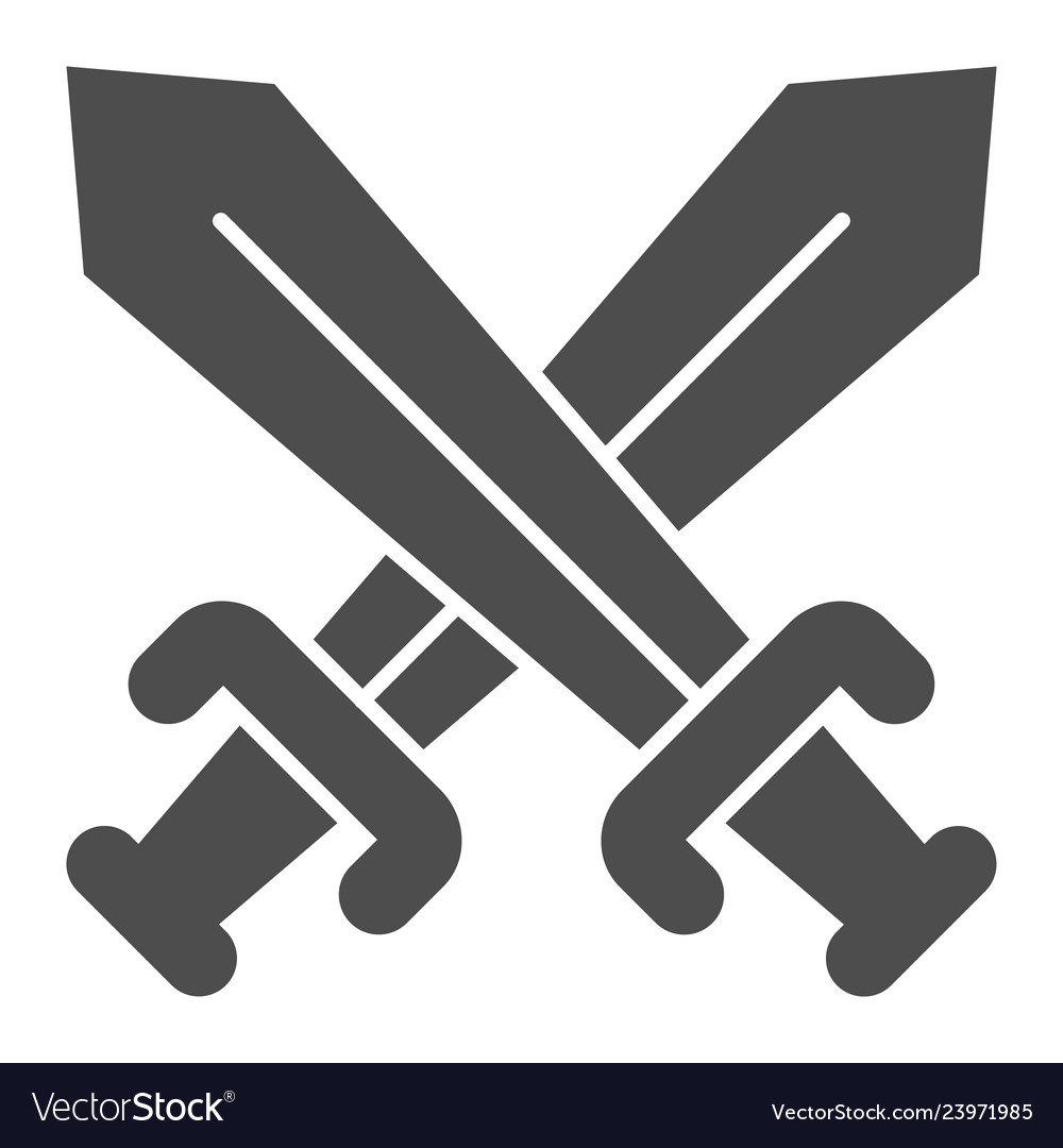 Crossed swords Royalty Free Vector Image - VectorStock