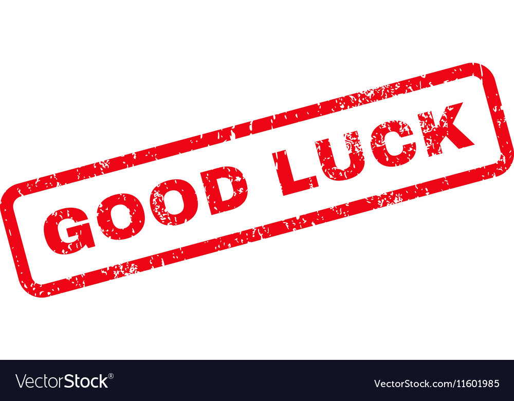 Good luck text rubber stamp Royalty Free Vector Image