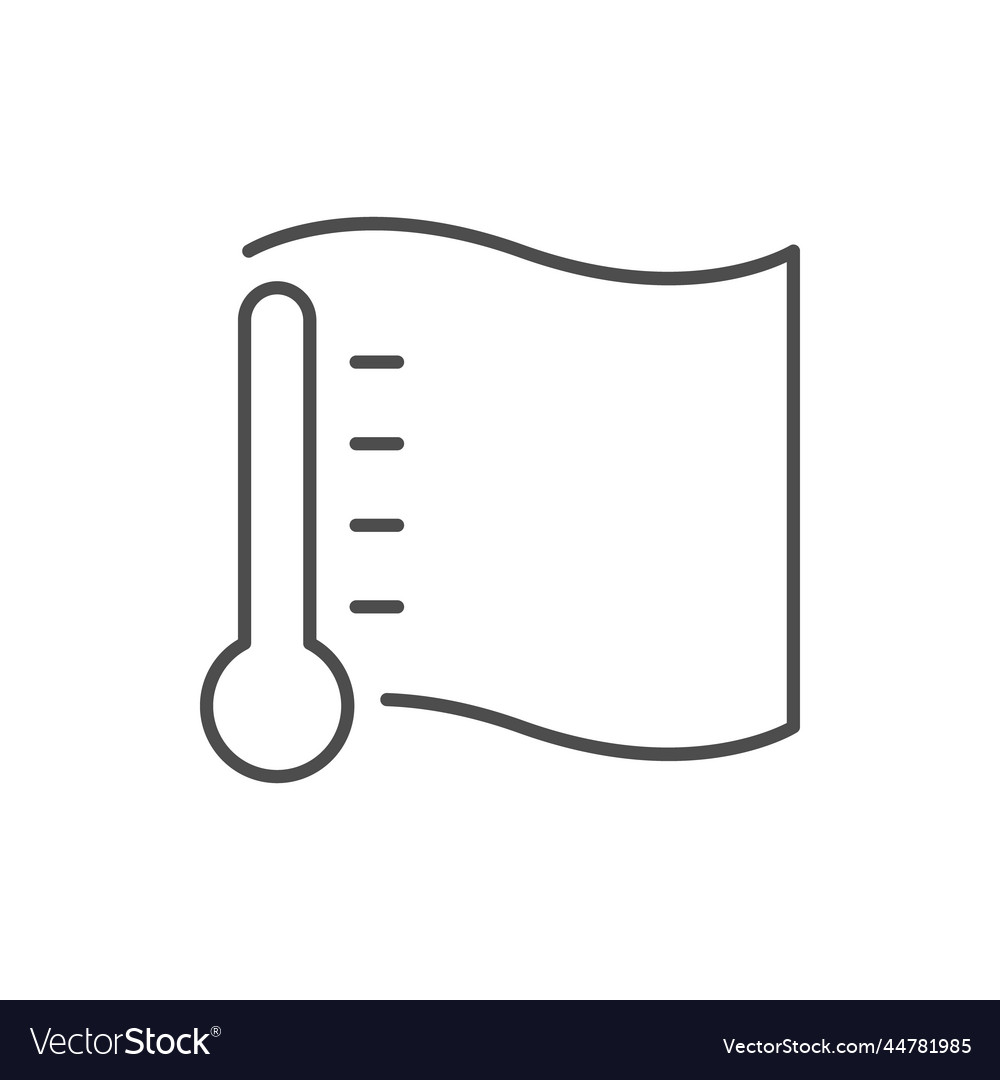 Material temperature range line icon Royalty Free Vector