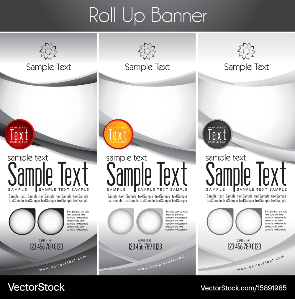Multipurpose Roll Up Banner Royalty Free Vector Image