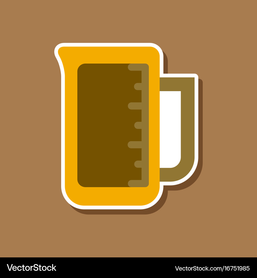 Paper sticker on stylish background coffee cup Vector Image