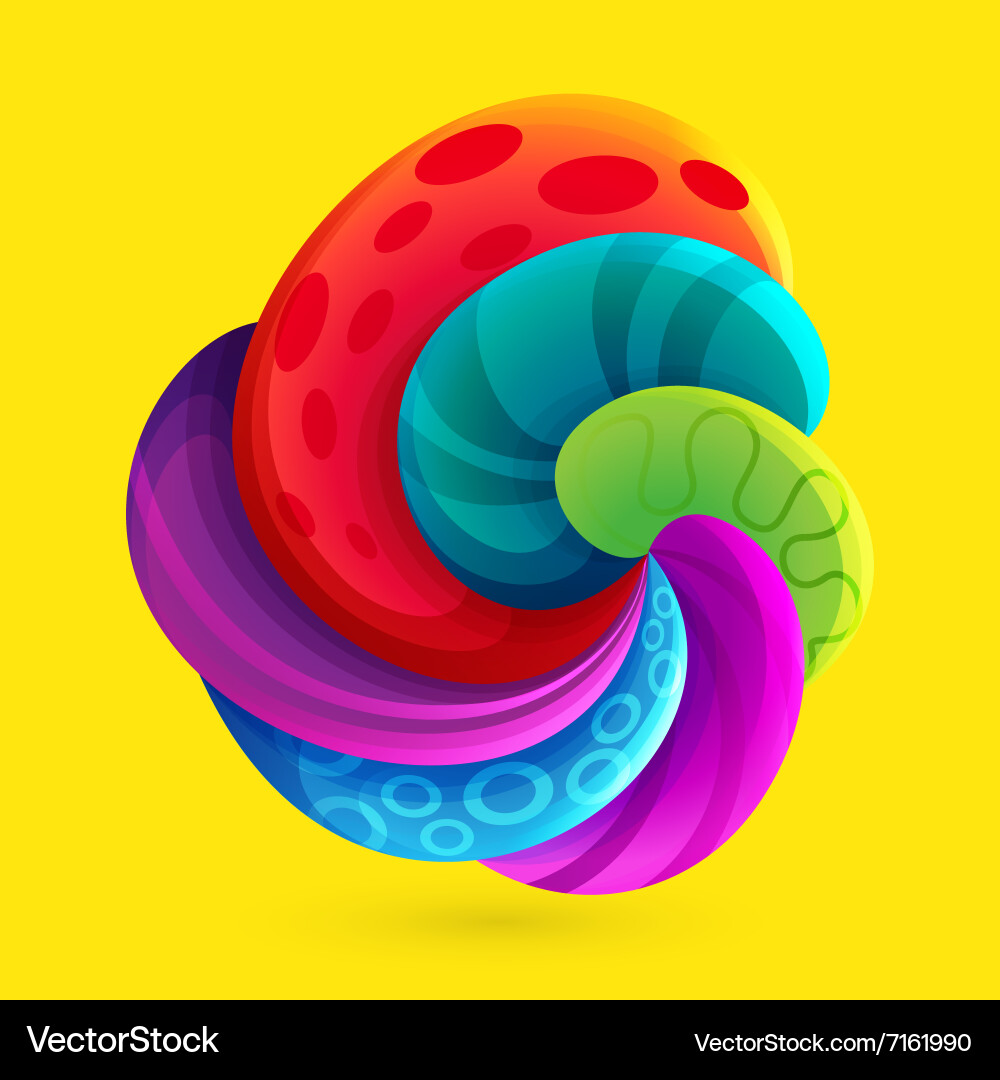 Abstract sphere logo Royalty Free Vector Image