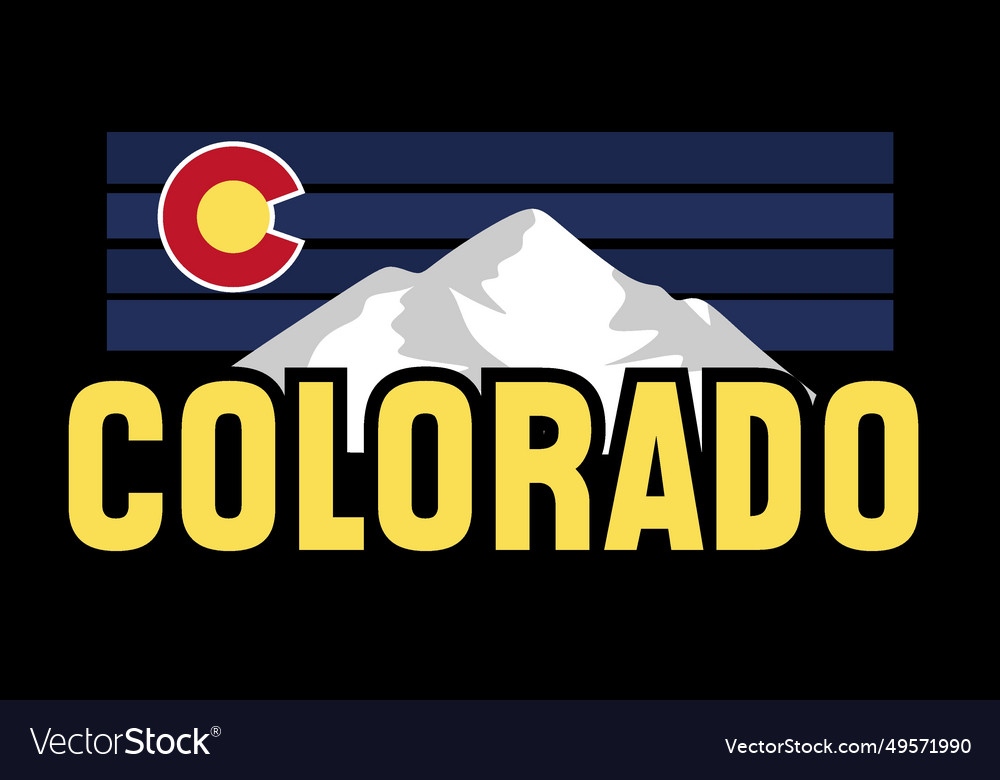 Colorado state united states of america Royalty Free Vector