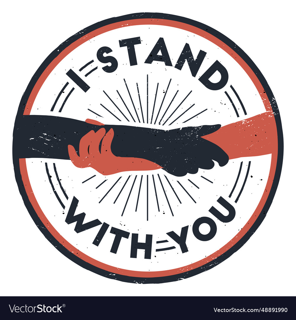 I stand with you badge