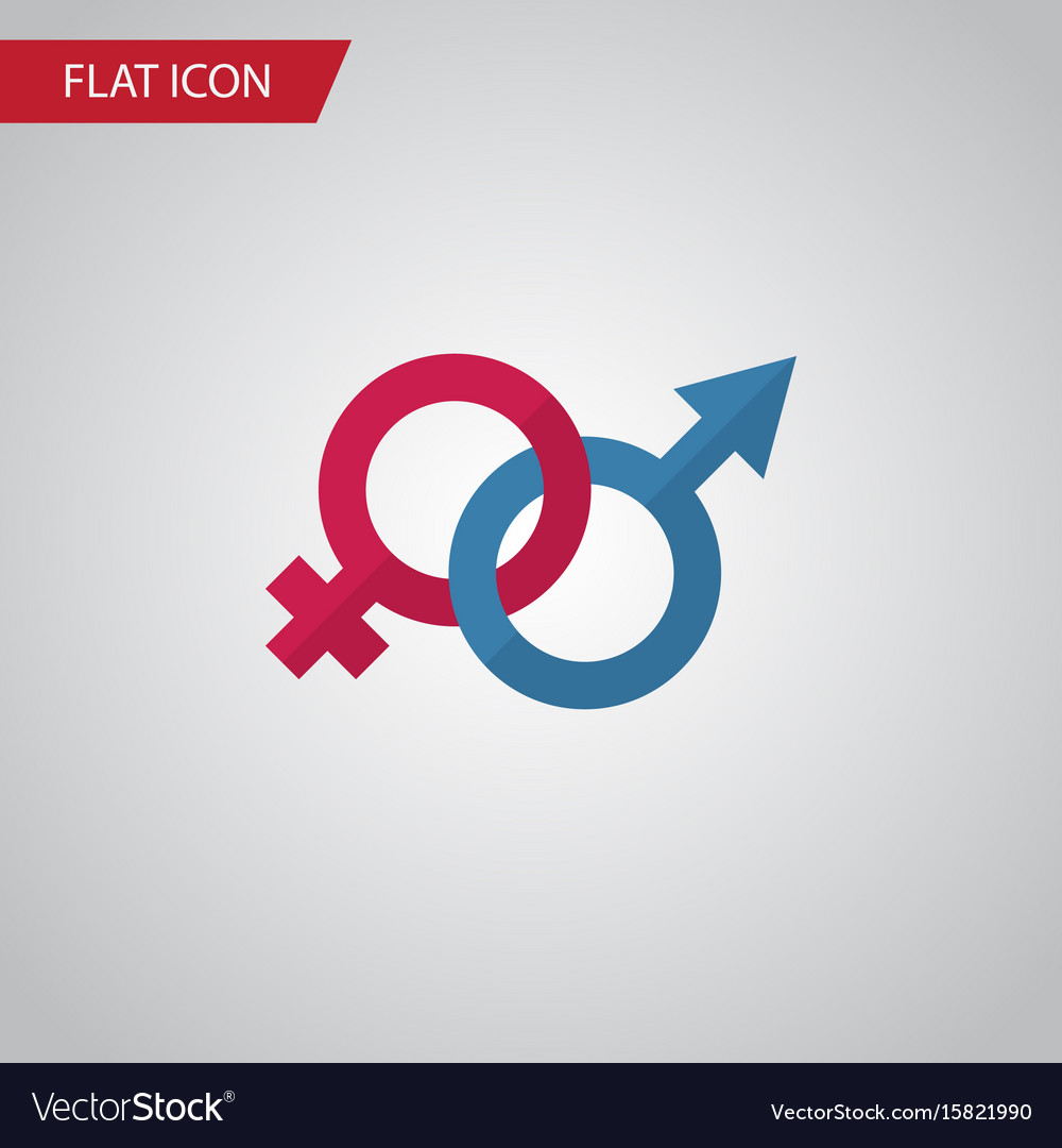 Isolated Gender Signs Flat Icon Sexuality Symbol Vector Image 