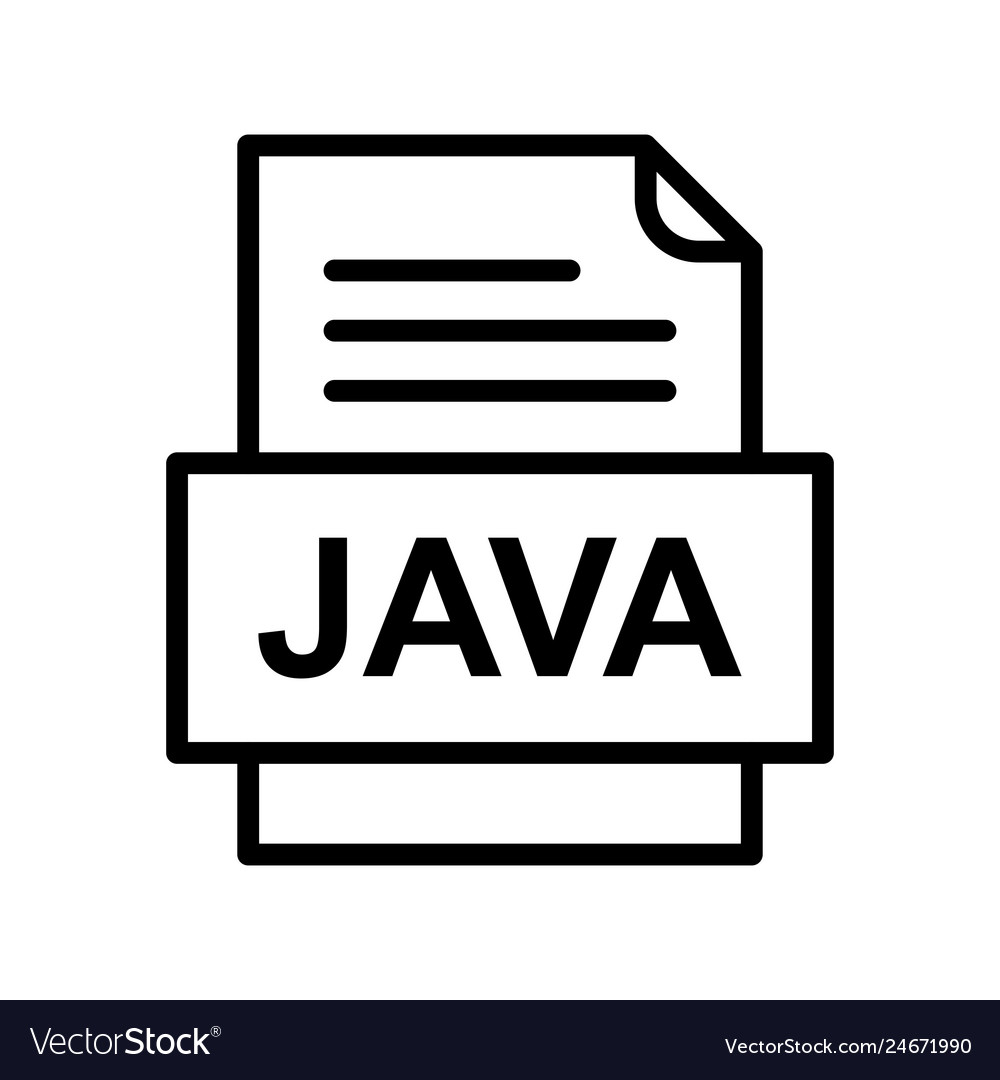 Java file document icon Royalty Free Vector Image