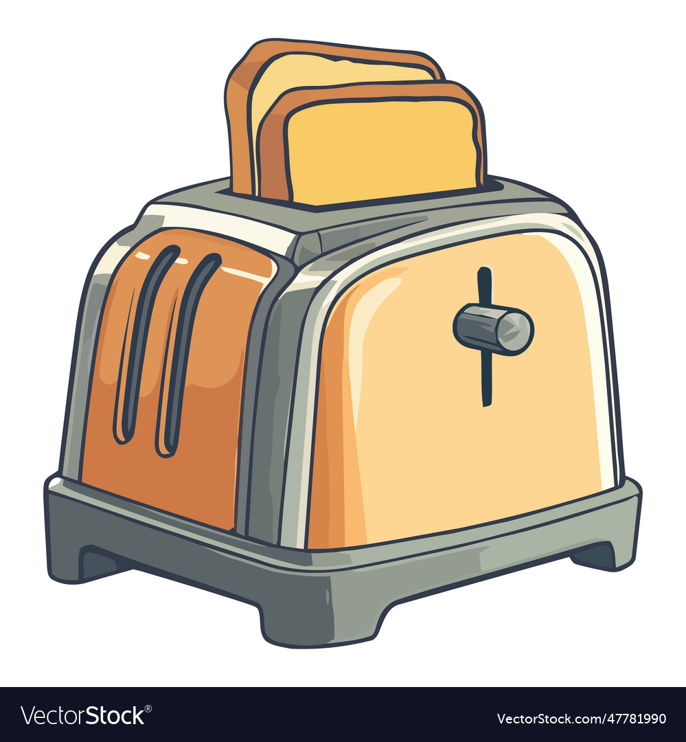 Orange toaster design Royalty Free Vector Image