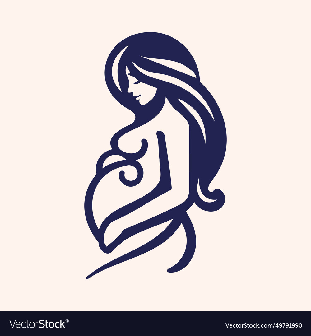 Pregnancy logo design Royalty Free Vector Image