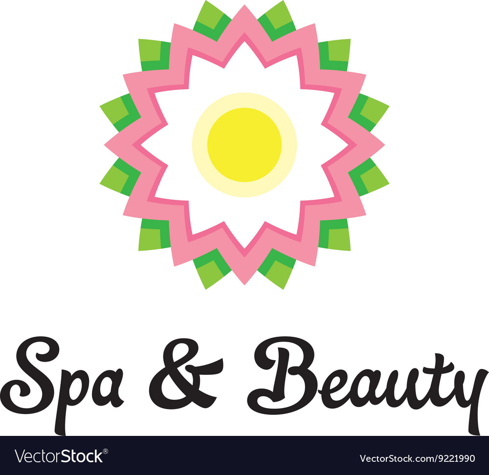 Spa health relaxation care of a logo lotus flower Vector Image