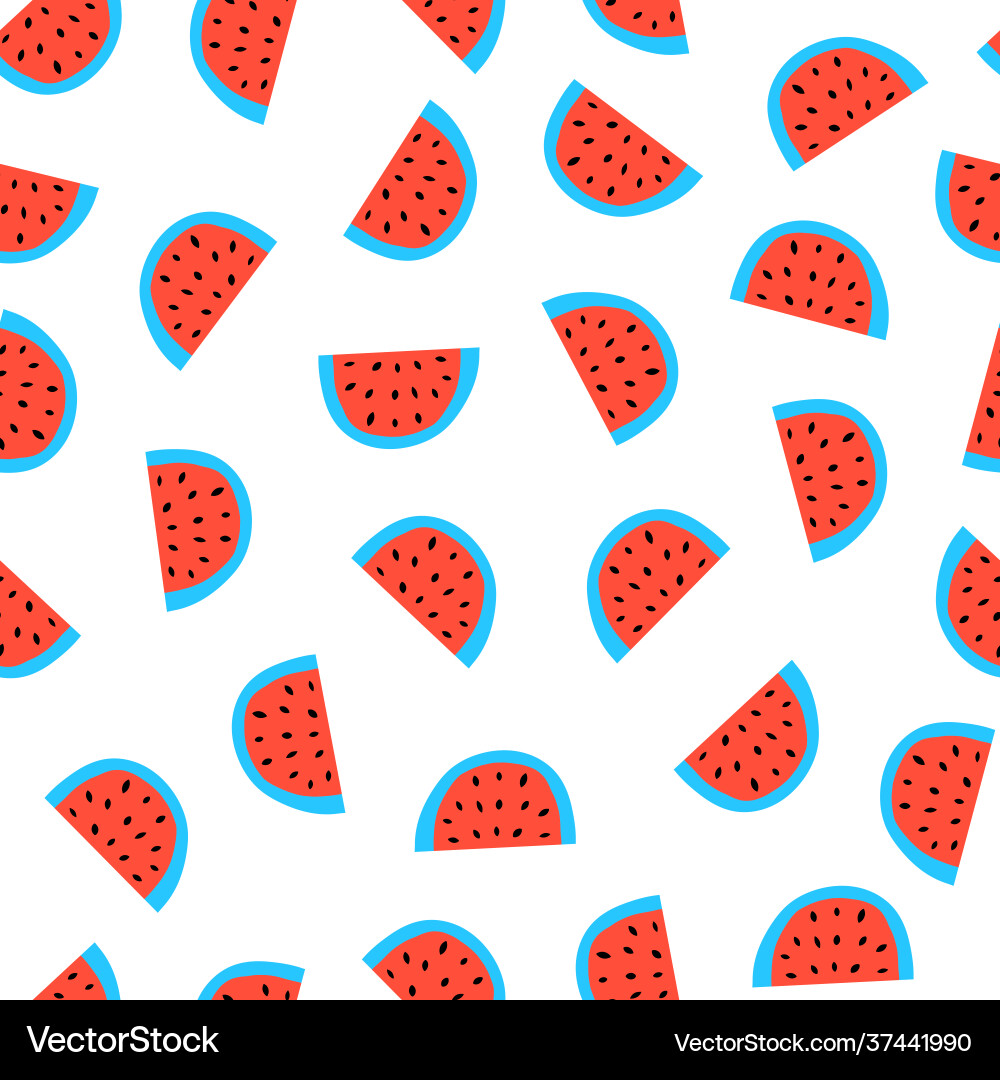 Watermelon seamless pattern watermelons Royalty Free Vector