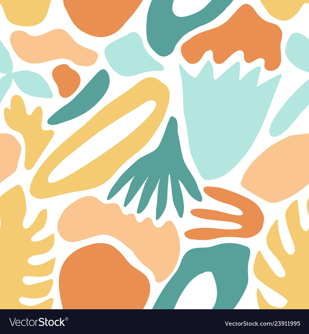 Modern abstract seamless pattern with natural Vector Image