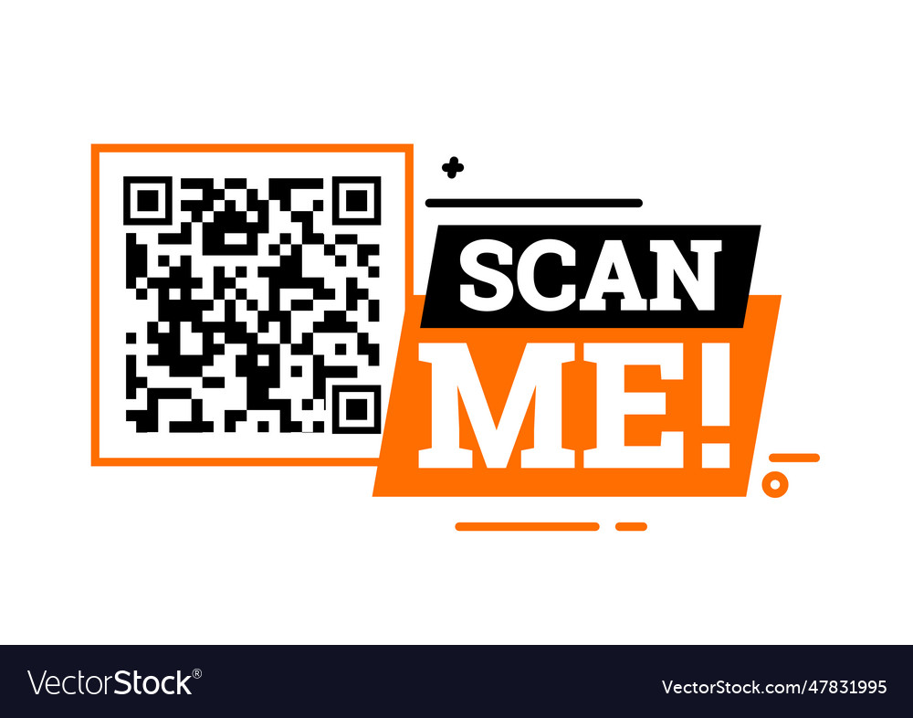 Scan me icon symbol or emblem Royalty Free Vector Image