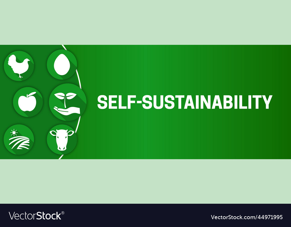 Self-sustainability background Royalty Free Vector Image