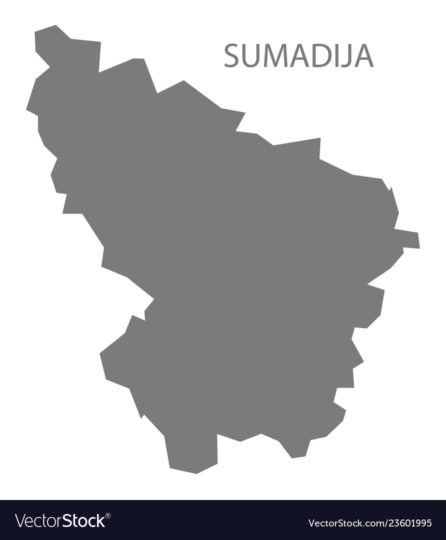 Sumadija serbia map grey Royalty Free Vector Image