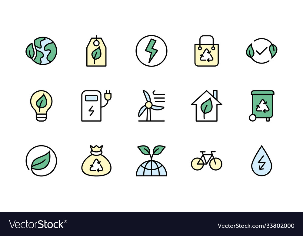 Eco friendly and alternative energy sources Vector Image