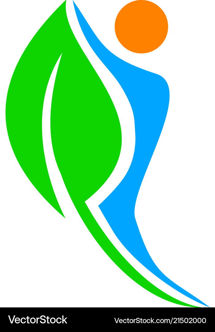Leaf man logo Royalty Free Vector Image - VectorStock