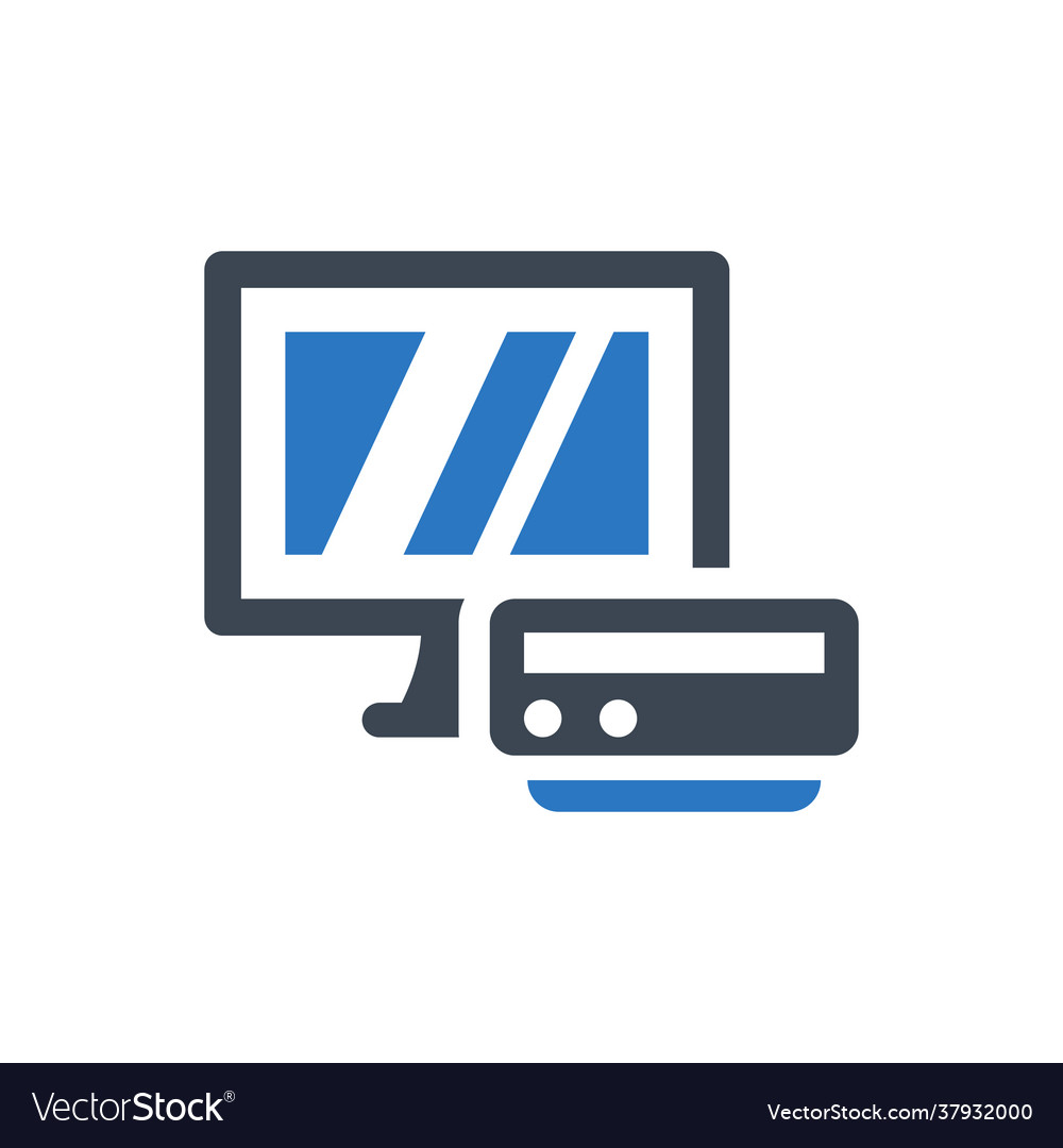 Mini computer icon Royalty Free Vector Image - VectorStock