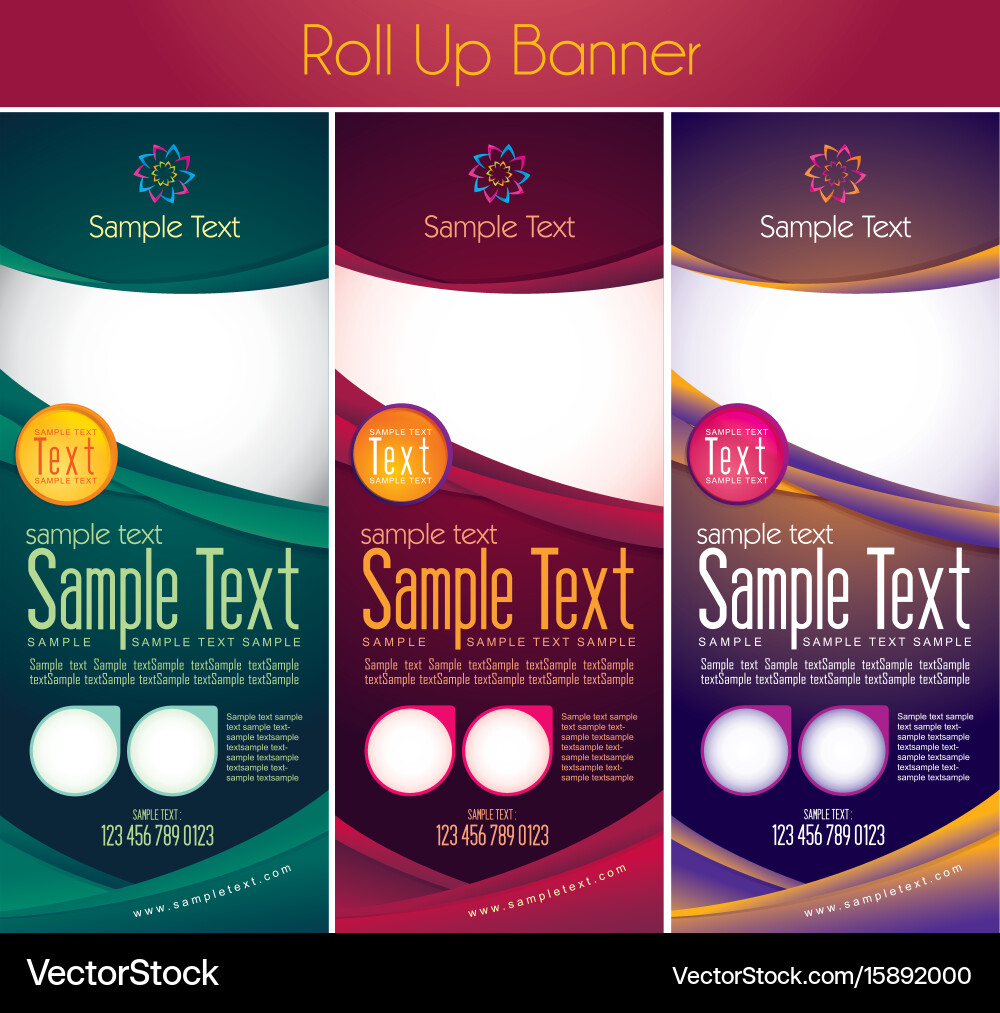 Multipurpose Roll Up Banner Royalty Free Vector Image