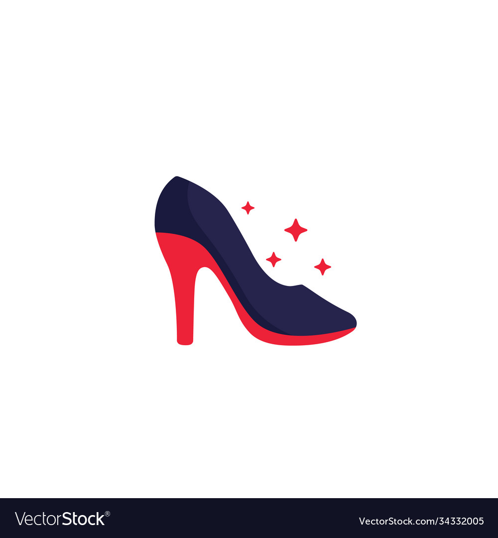 Fashion Woman Shoe Icon On White Royalty Free Vector Image