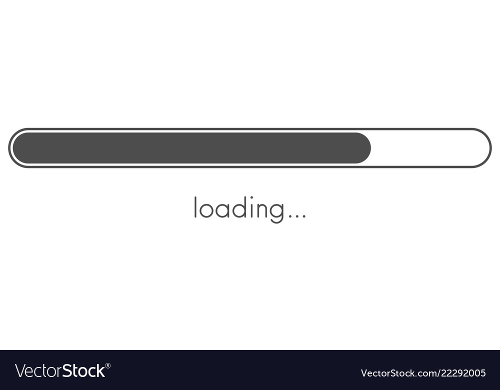 Loading progress bar grey scale Royalty Free Vector Image