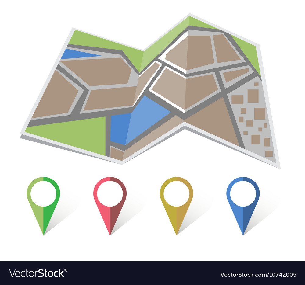 Map icon Royalty Free Vector Image - VectorStock