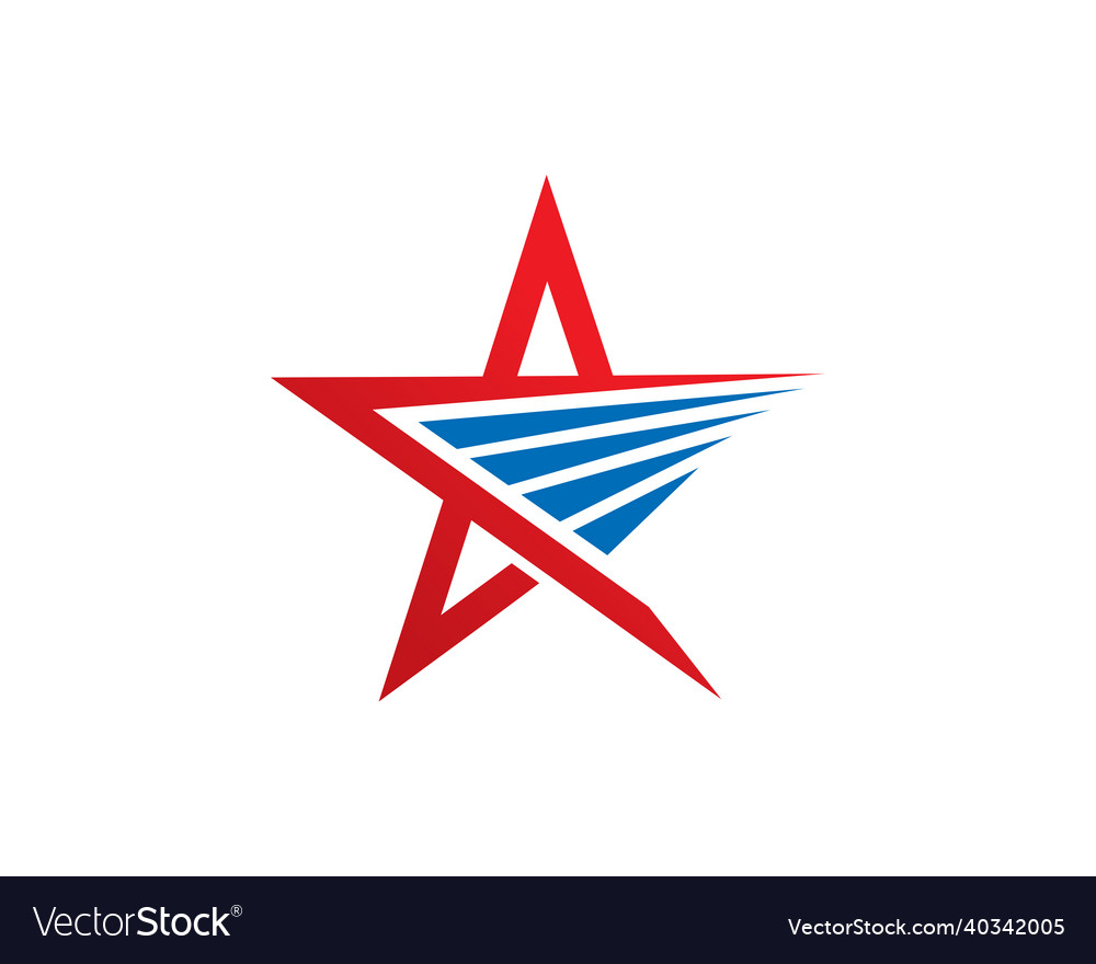 Star Logo Template Design Emblem Royalty Free Vector Image