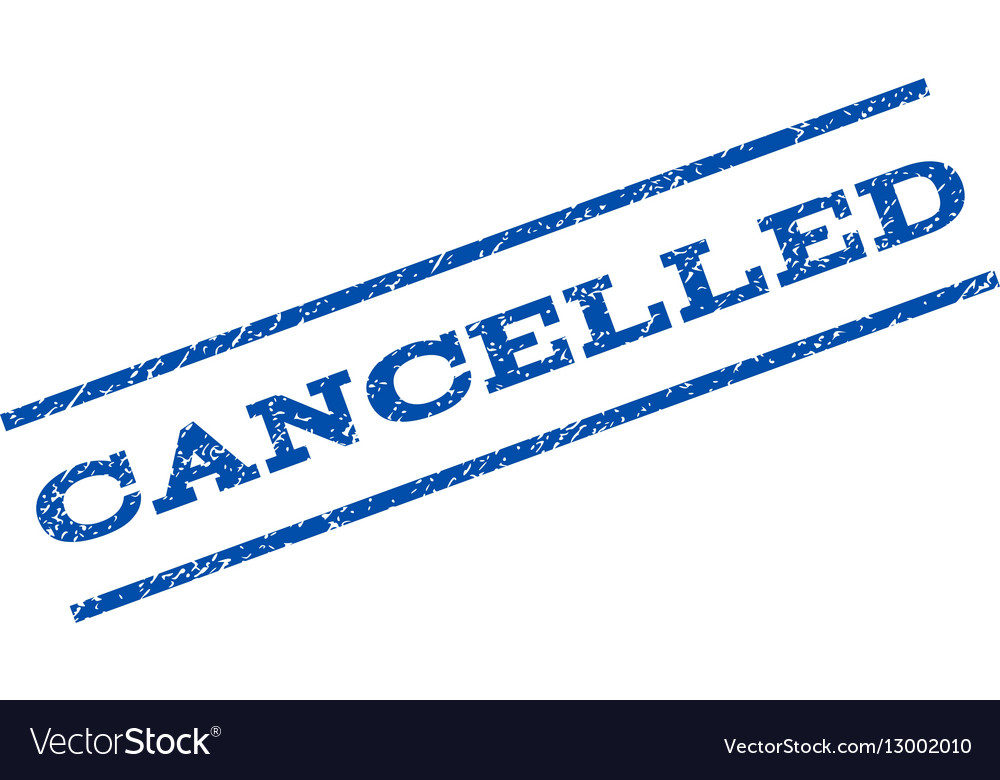 Cancelled watermark stamp Royalty Free Vector Image