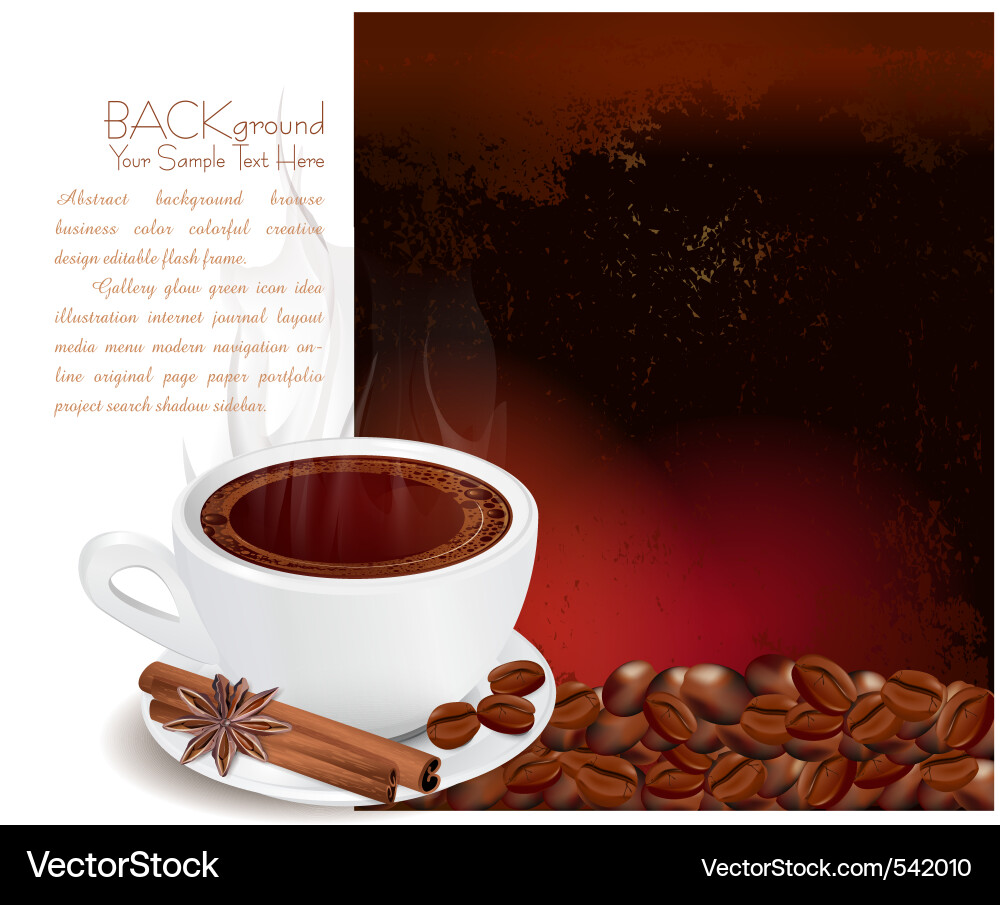 Coffee background Royalty Free Vector Image - VectorStock