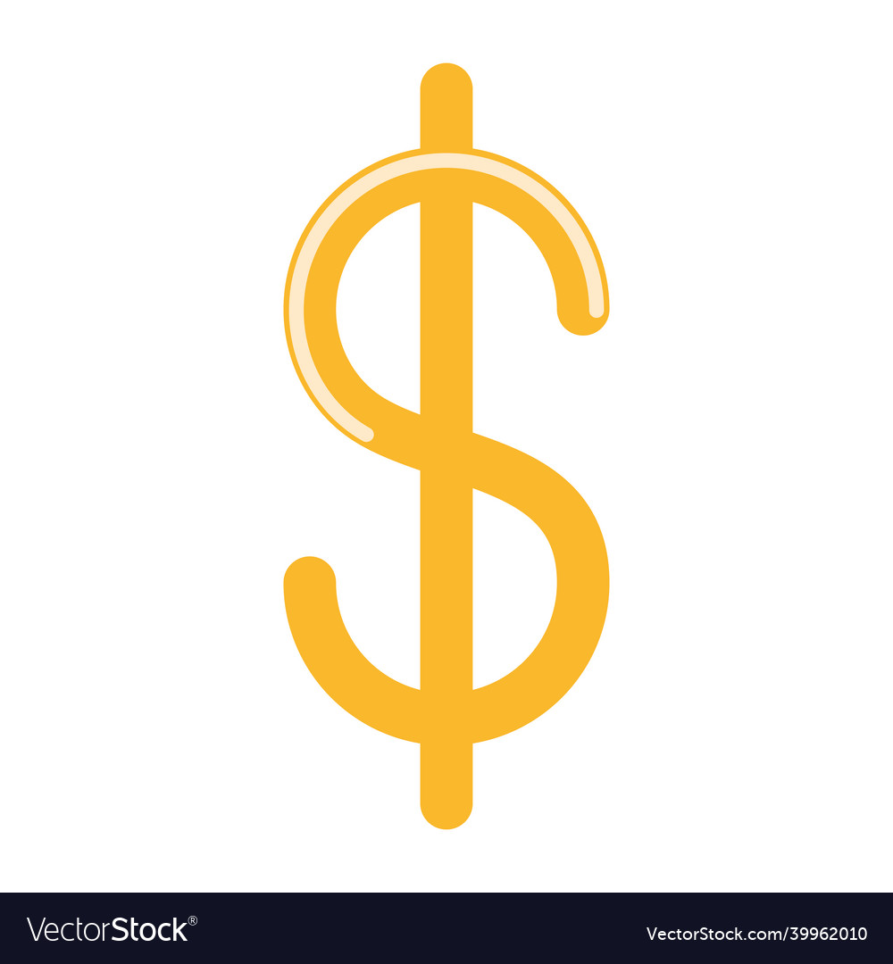 Dollar money sign Royalty Free Vector Image - VectorStock