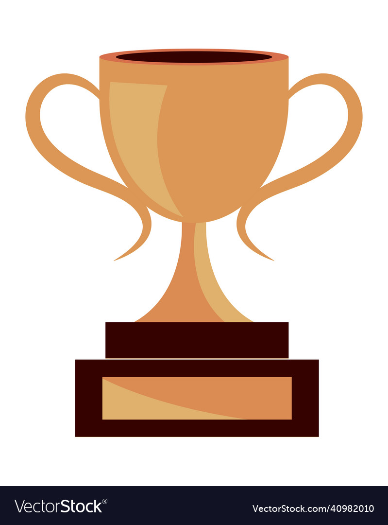 Gold trophy award Royalty Free Vector Image - VectorStock