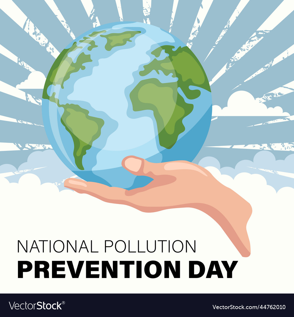 National Pollution Prevention Day Design With Vector Image