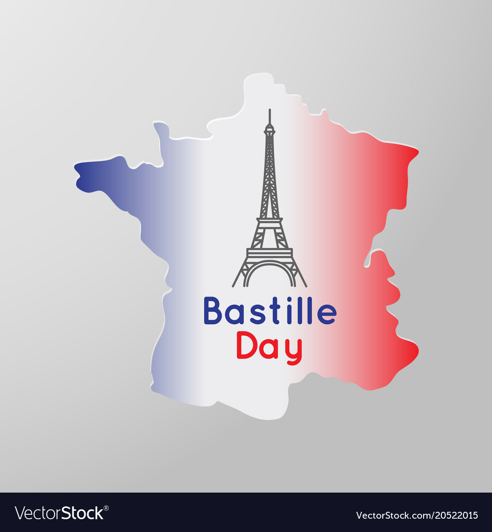 Bastille day logo icon design Royalty Free Vector Image