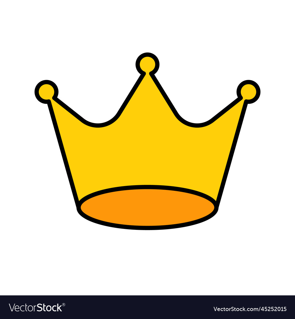 Crown icon or authority of the king or ranking Vector Image