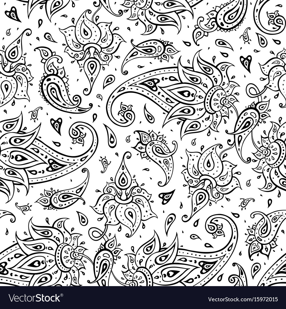 Paisley ethnic ornament Royalty Free Vector Image