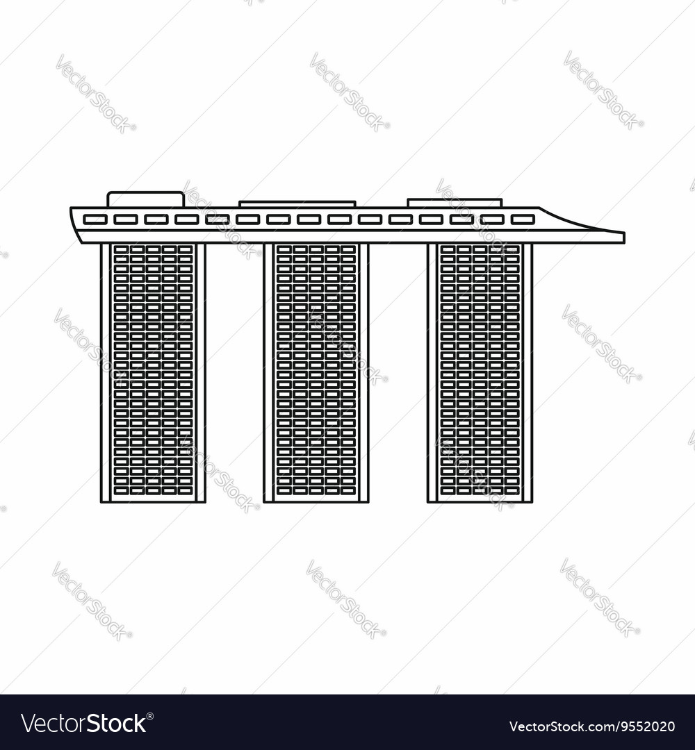 Marina Bay Sands Hotel Singapore Icon Royalty Free Vector About 38 icons in 0.007 seconds. vectorstock