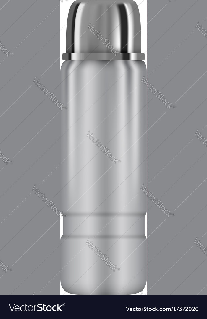 Download Vacuum Thermo Flask Mockup Realistic Style Vector Image