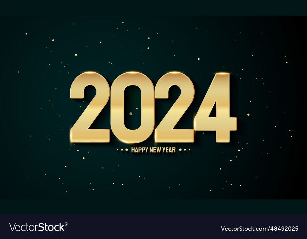 2024 happy new year background design Royalty Free Vector