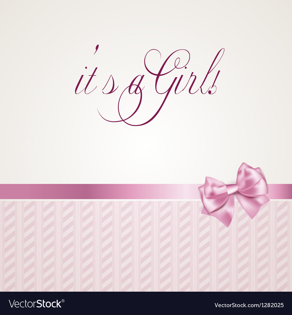 baby girl announcement card